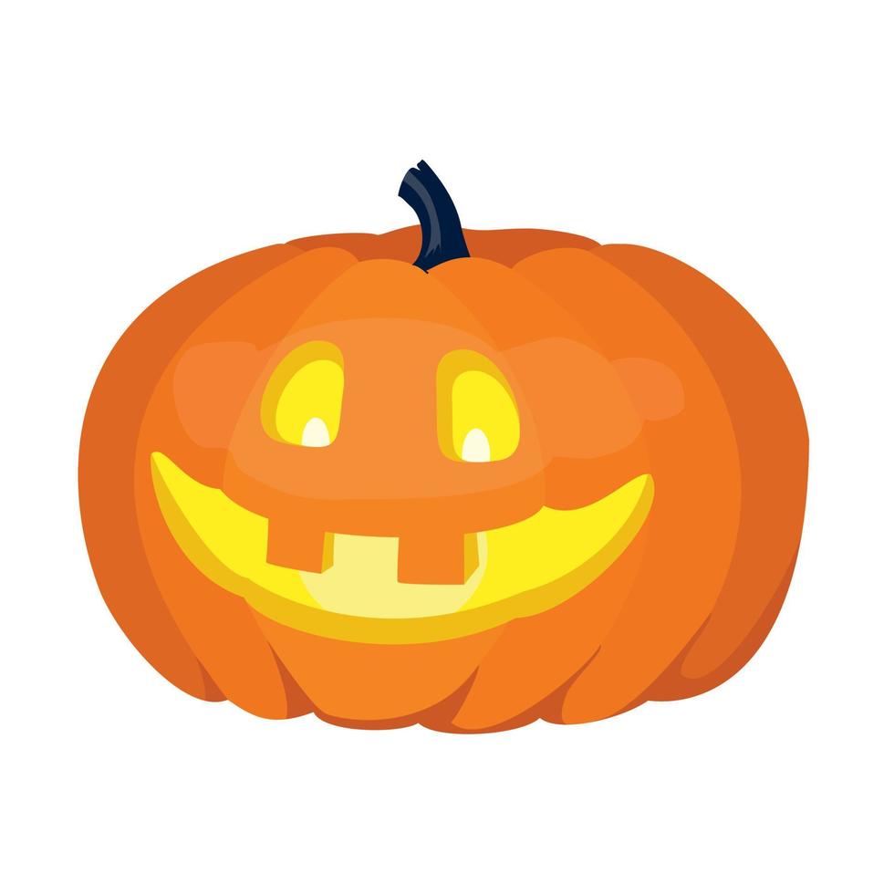 calabaza sonriente para halloween. vector