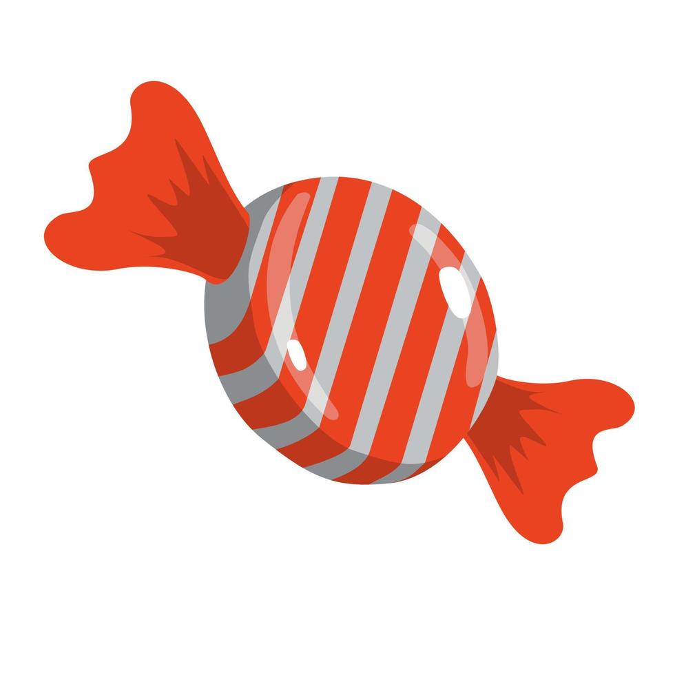 Candy in a red wrapper for Halloween. vector