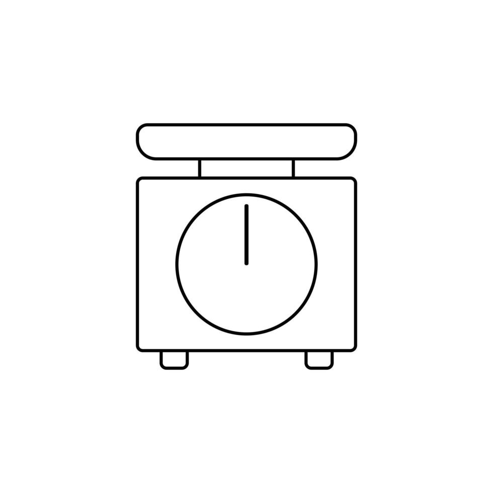 Kitchen scale line icon vector illustration