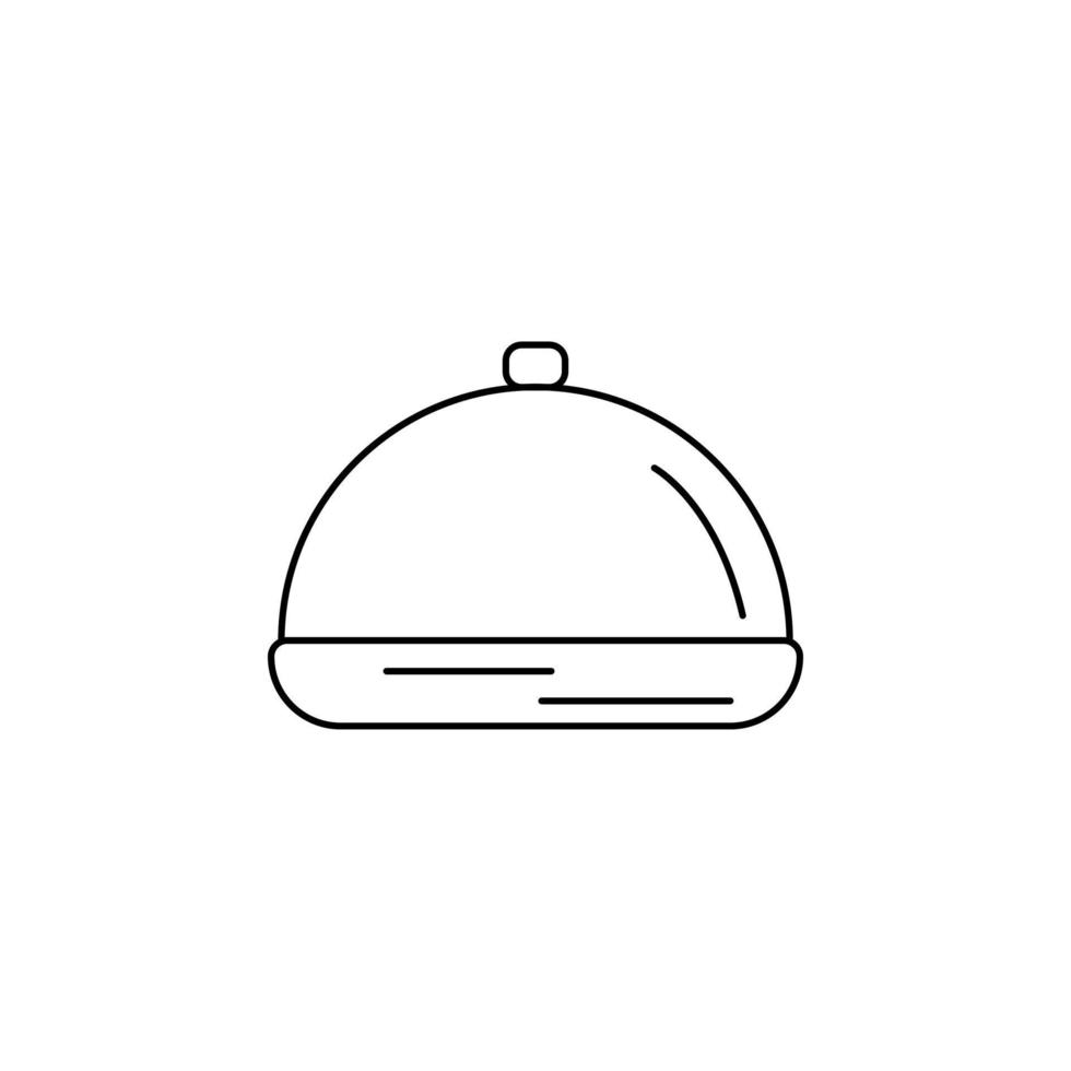 Dishes closed with cap line icon vector