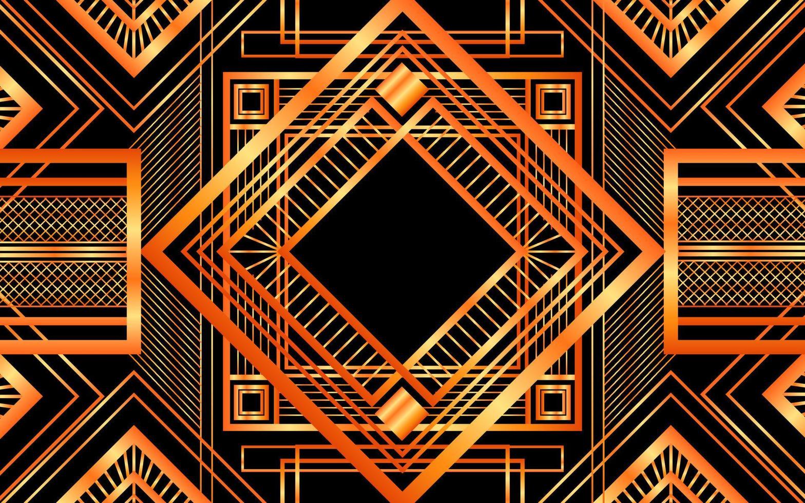 Golden luxury art deco background vector