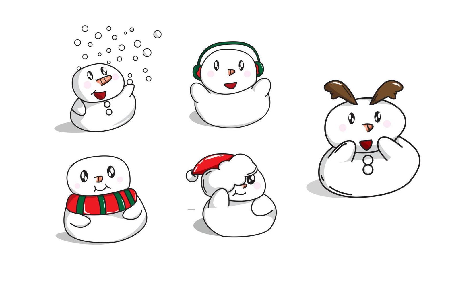 Snowman. Icon. Simple style. Vector illustration isolated on white background.