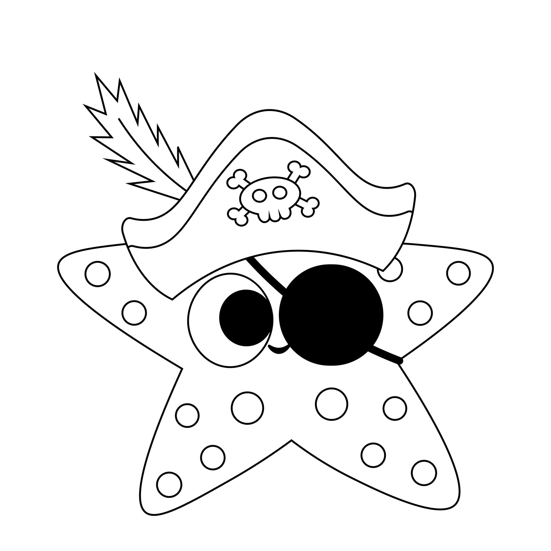 Cute cartoon Starfish Pirate. Draw illustration in black and white 10106956 Vector Art at Vecteezy Cute cartoon Starfish Pirate. Draw illustration in black and white 10106956 Vector Art at Vecteezy