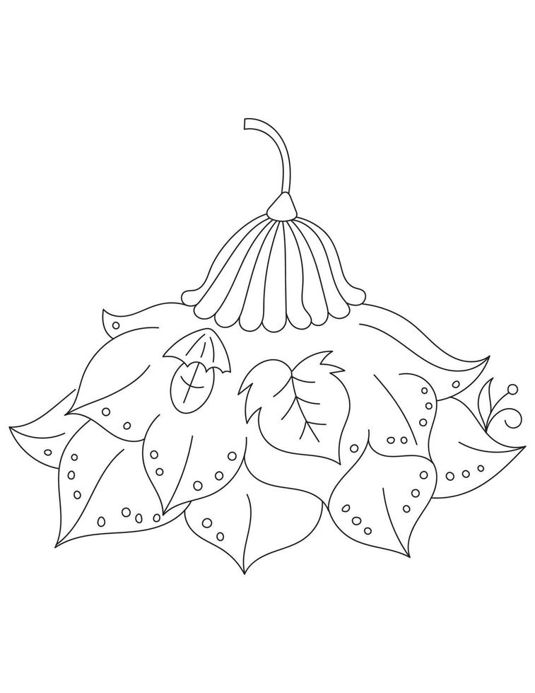 Fairy House Coloring Pages for Kids vector