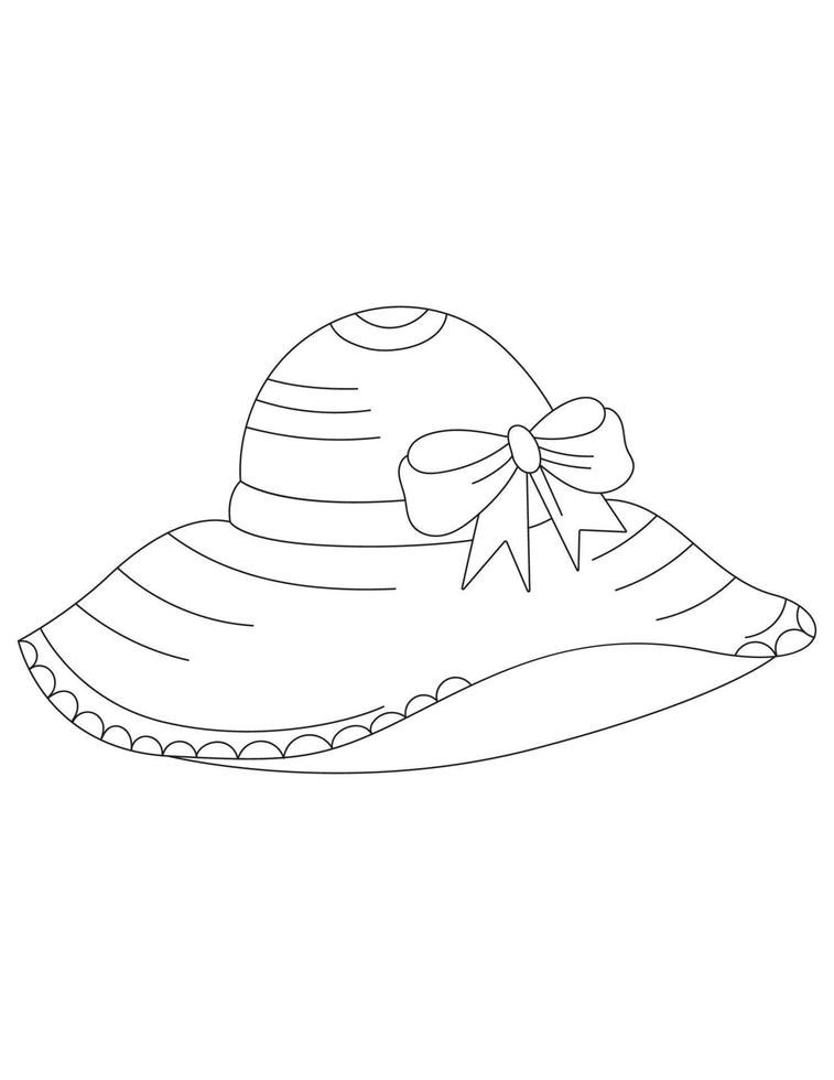Cap Coloring Pages for Kids vector
