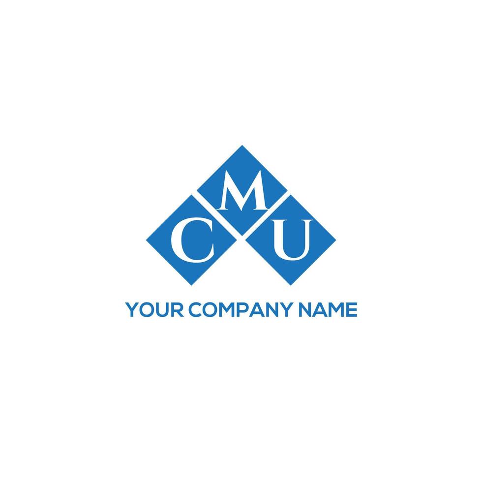 diseño de logotipo de letra cmu sobre fondo blanco. concepto de logotipo de letra de iniciales creativas de cmu. diseño de letras cmu. vector
