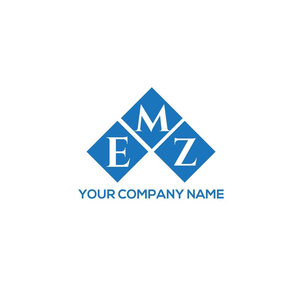 EMZ letter logo design on WHITE background. EMZ creative initials letter logo concept. EMZ letter design. vector