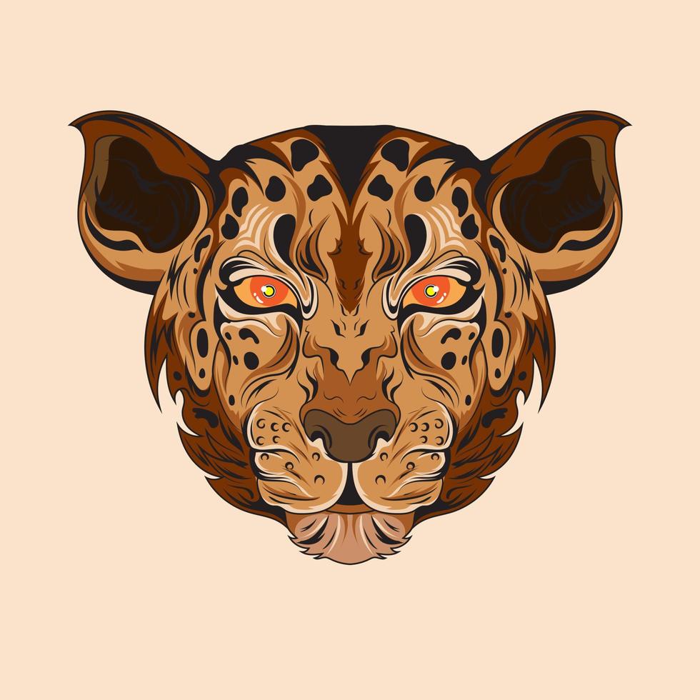 Character Animal Leopard Beast Hand drawn colored Vector illustrations. for t-shirt graphics, banner, fashion prints, slogan tees, stickers, flyer, posters and other creative uses