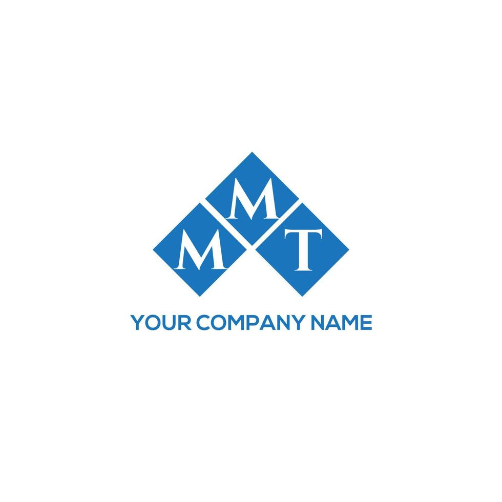 diseño de logotipo de letra mmt sobre fondo blanco. concepto de logotipo de letra de iniciales creativas mmt. diseño de letras mmt. vector