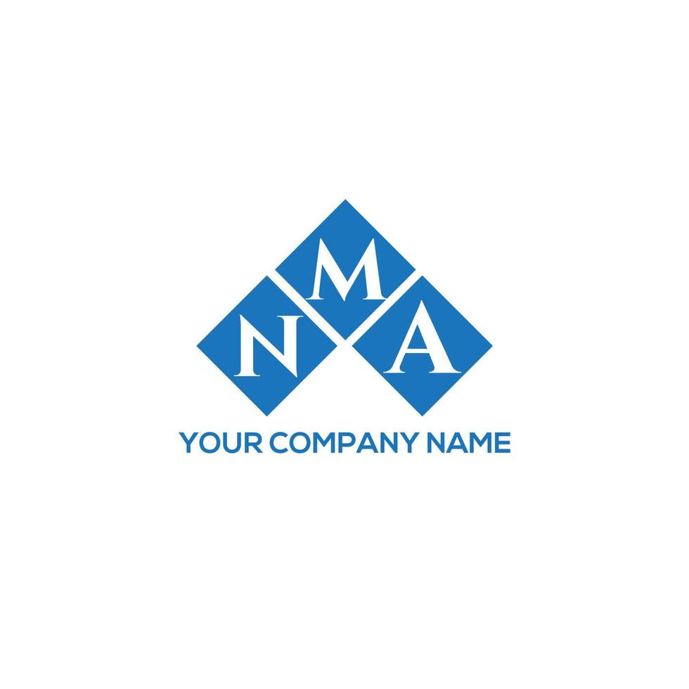 diseño de logotipo de letra nma sobre fondo blanco. concepto de logotipo de letra de iniciales creativas nma. diseño de carta nma. vector