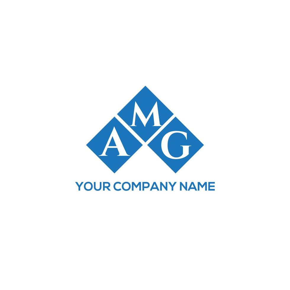 AMG letter logo design on WHITE background. AMG creative initials letter logo concept. AMG letter design. vector