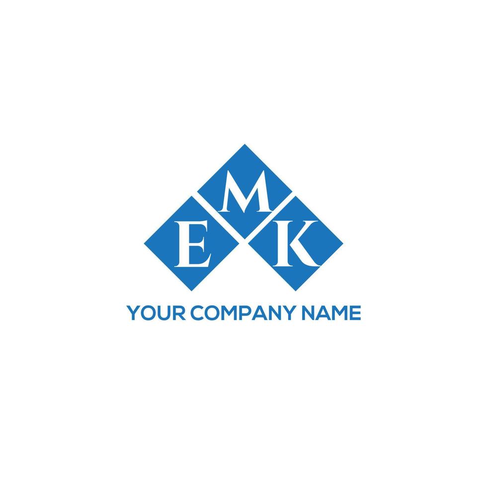 diseño de logotipo de letra emk sobre fondo blanco. concepto de logotipo de letra de iniciales creativas emk. diseño de letras emk. vector