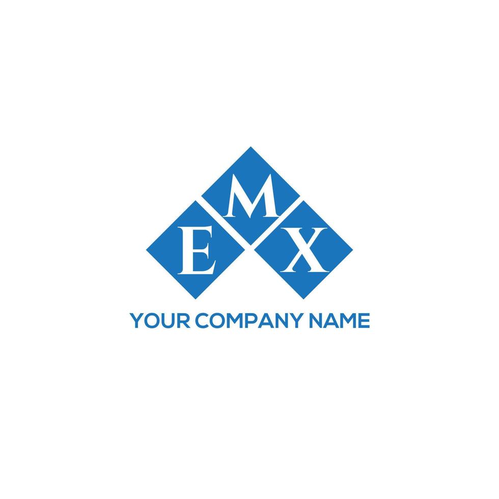 EMX letter logo design on WHITE background. EMX creative initials letter logo concept. EMX letter design. vector