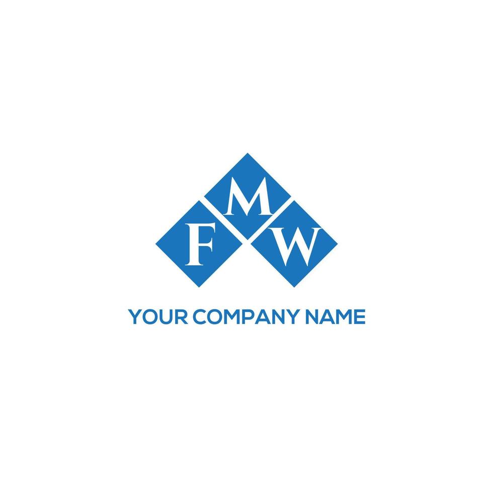 diseño de logotipo de letra fmw sobre fondo blanco. concepto de logotipo de letra de iniciales creativas fmw. diseño de letras fmw. vector