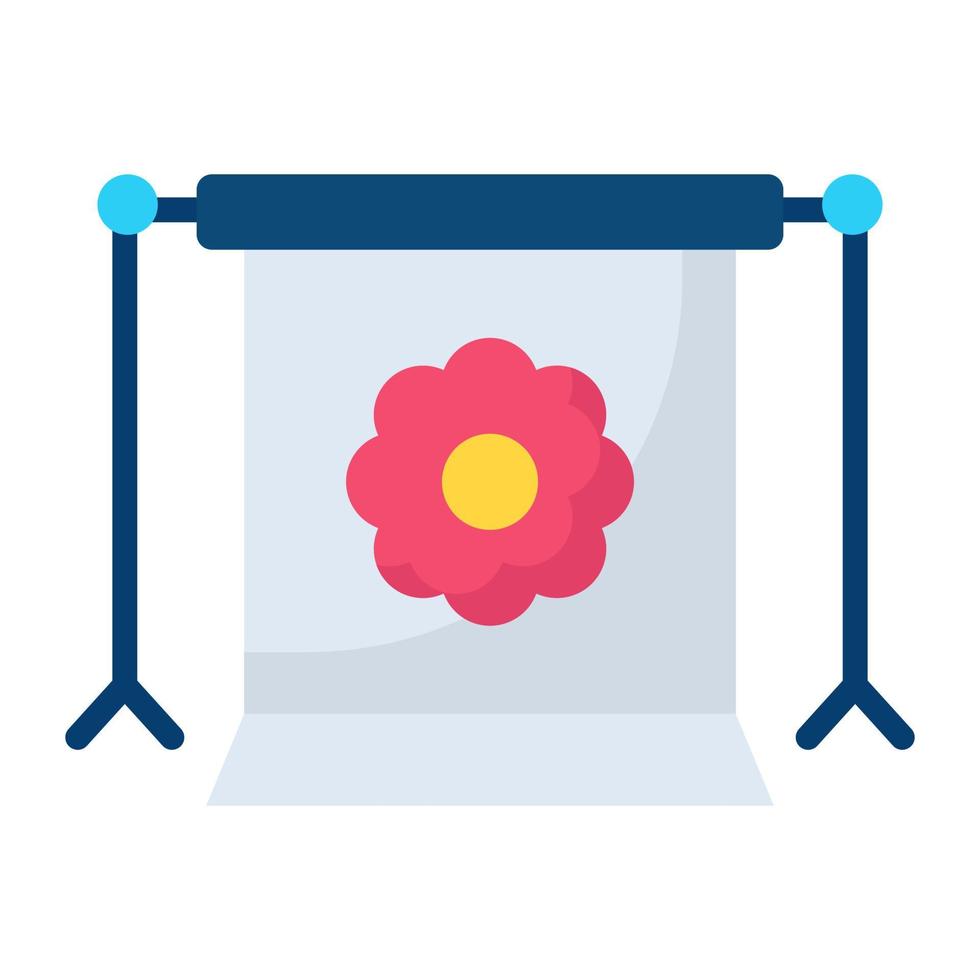 background stand flat icon , photography and digital art flat vector design