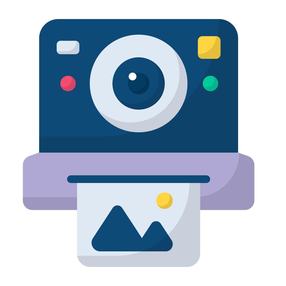 color printer flat icon , photography and digital art flat vector design