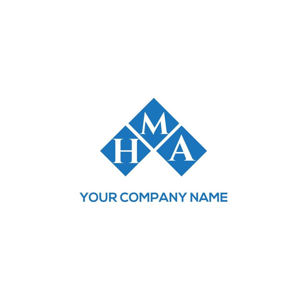 HMA letter logo design on WHITE background. HMA creative initials letter logo concept. HMA letter design. vector