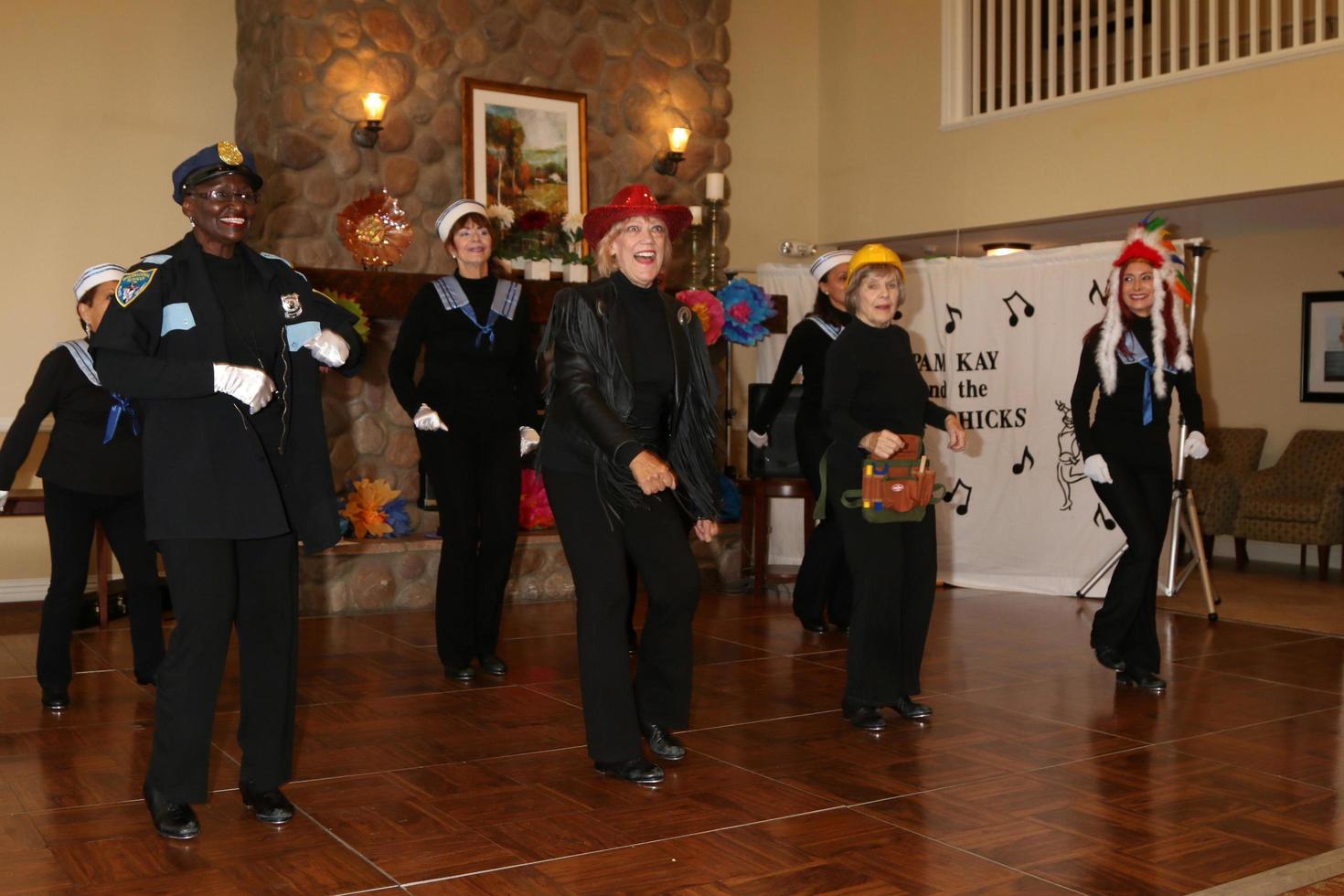 LOS ANGELES, JUL 27 - Tap Chicks at the Norbert Wagner Wish of a Lifetime Pam Kay and the Tap Chicks Performance at the Brookdale Senior Living Center on July 27, 2016 in Loma Linda, CA photo