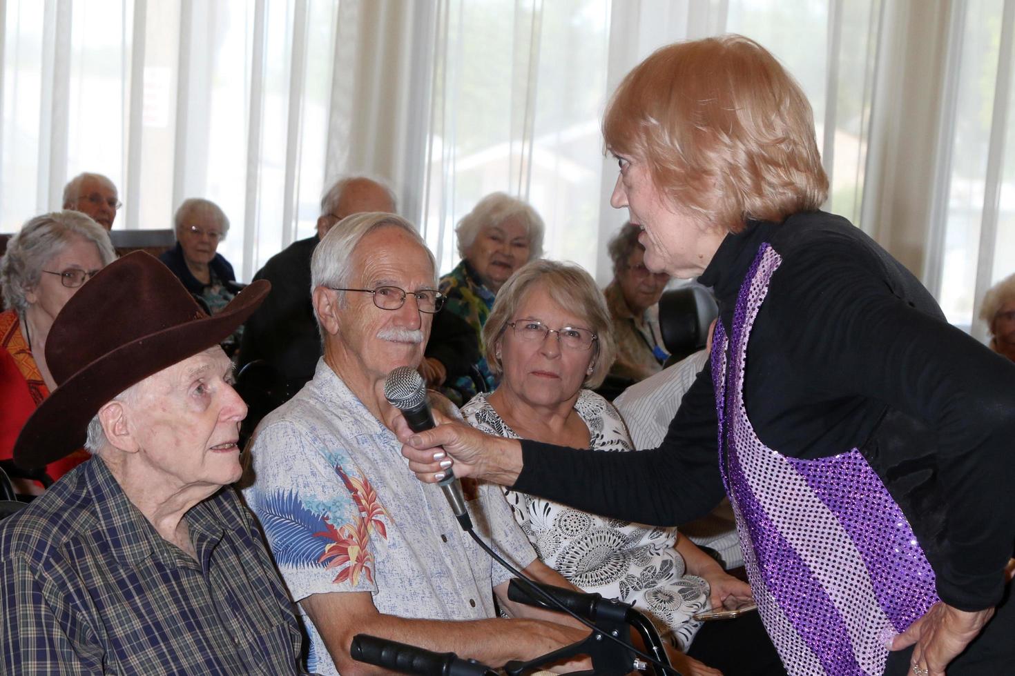 LOS ANGELES, JUL 27 - Norbert Wagner, Pam Kay at the Norbert Wagner Wish of a Lifetime Pam Kay and the Tap Chicks Performance at the Brookdale Senior Living Center on July 27, 2016 in Loma Linda, CA photo