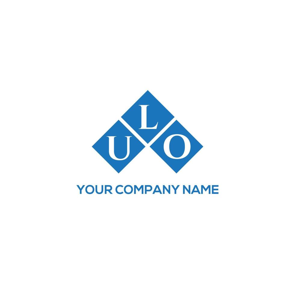 ULO letter logo design on WHITE background. ULO creative initials letter logo concept. ULO letter design. vector