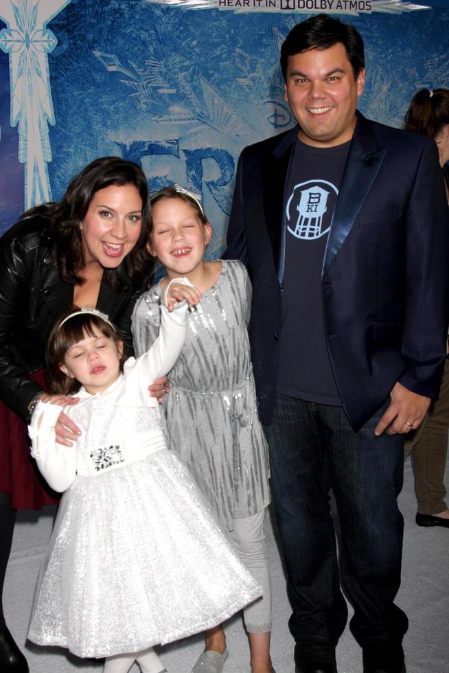 LOS ANGELES, NOV 19 -  Annie Lopez, Kristen Anderson-Lopez, Katie Lopez, Bobby Lopez at the Frozen World Premiere at El Capitan Theater on November 19, 2013 in Los Angeles, CA photo