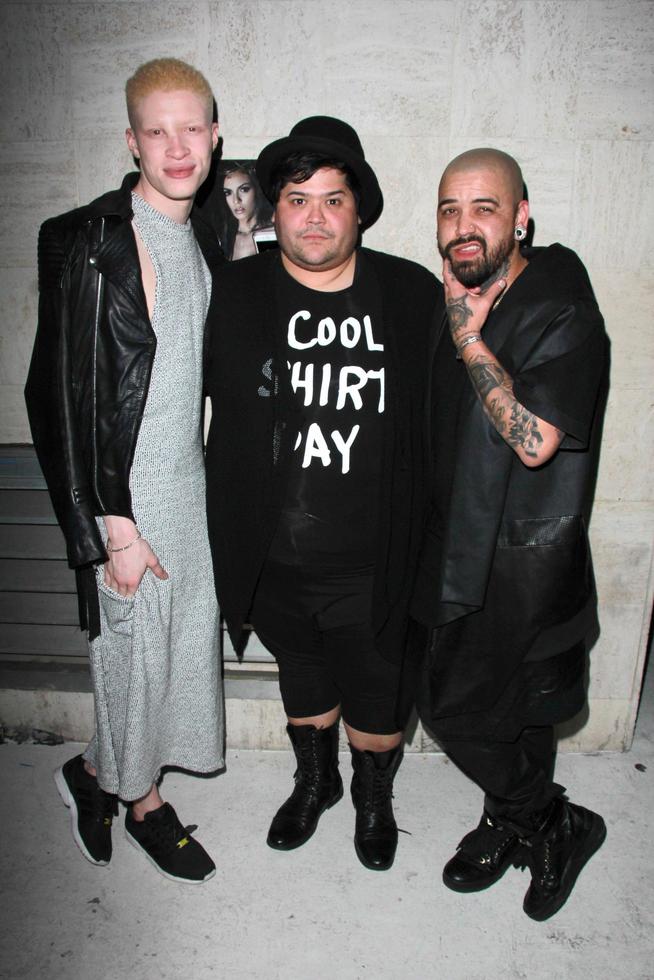 LOS ANGELES, MAR 12 -  Shaun Ross, Harvey Guillen, Ashton Michael at the Kode Magazine Spring 2015 Cover Party at the The Standard on March 12, 2015 in West Hollywood, CA photo