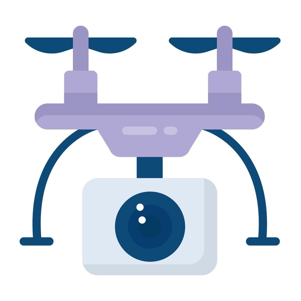 drone camera flat icon , photography and digital art flat vector design