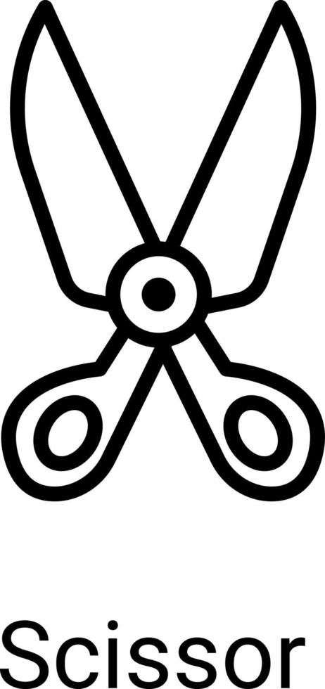 scissor line icon isolated on white background vector