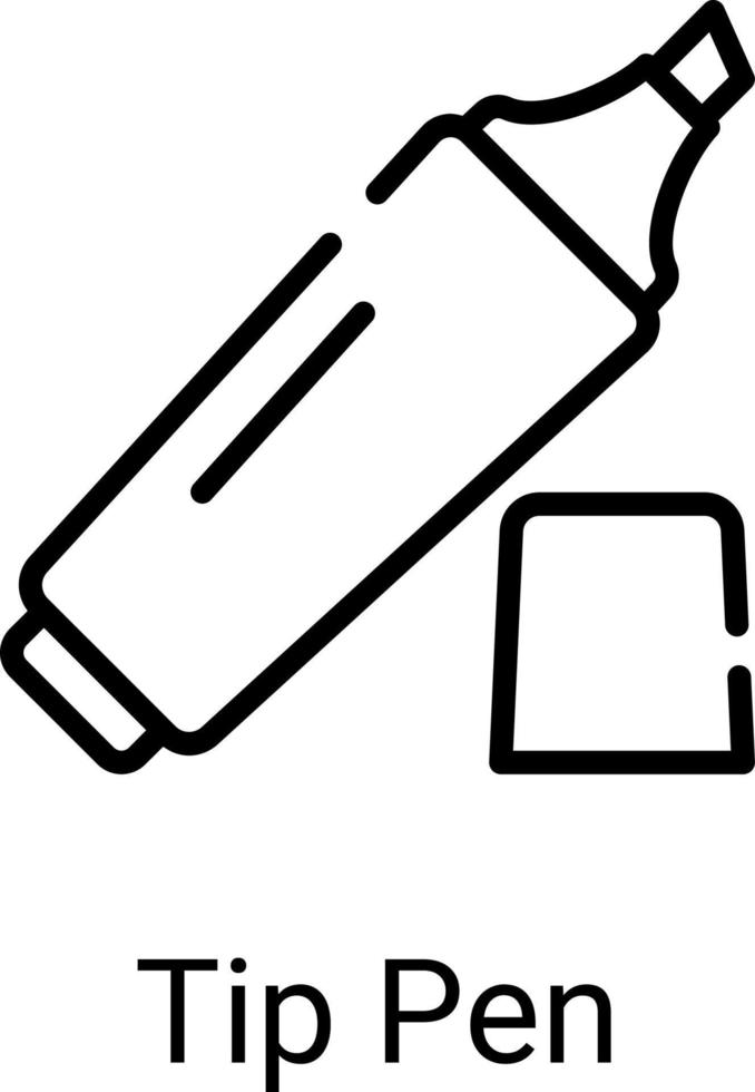 highlighter line icon isolated on white background vector