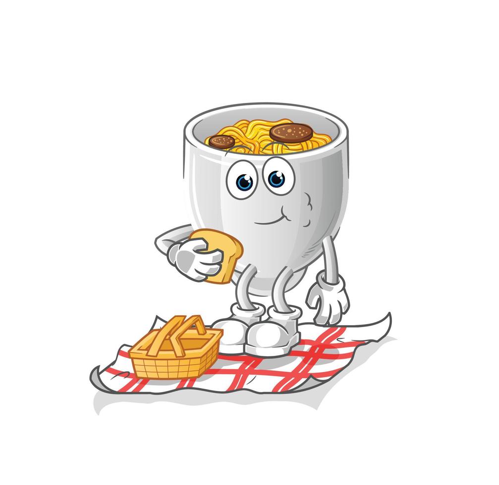 asian noodle cartoon vector