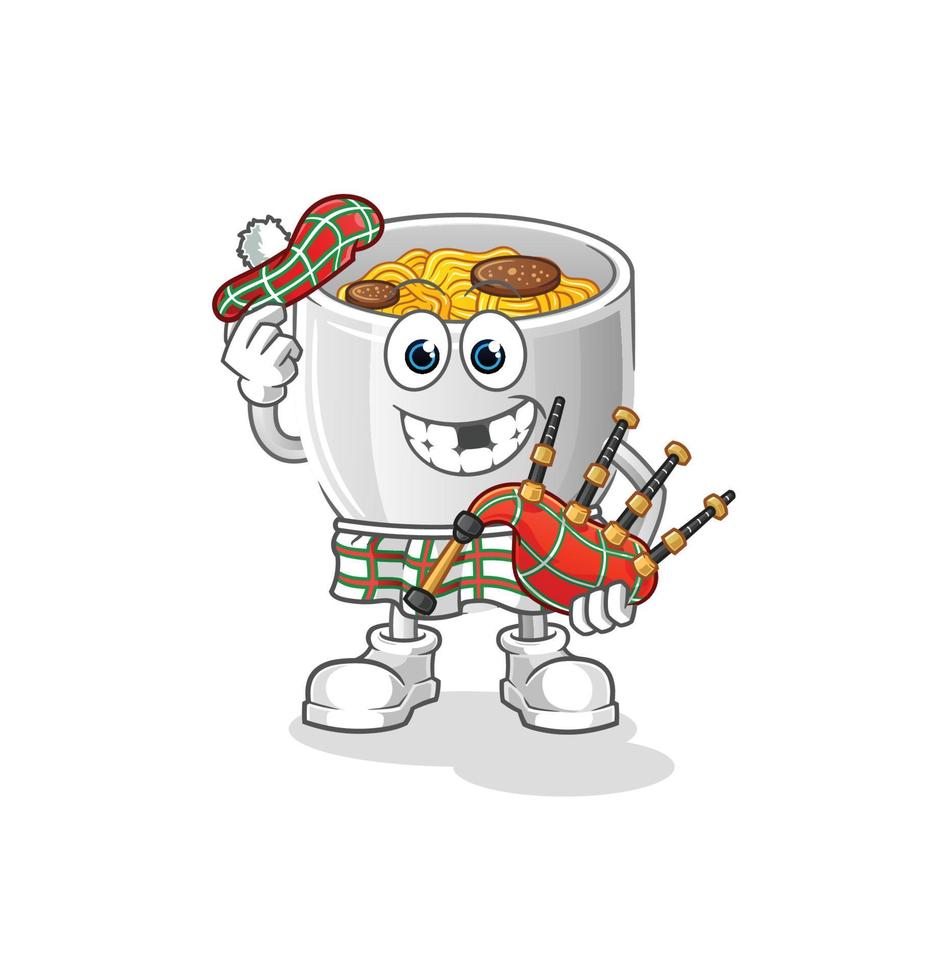 a bowl of noodle vector