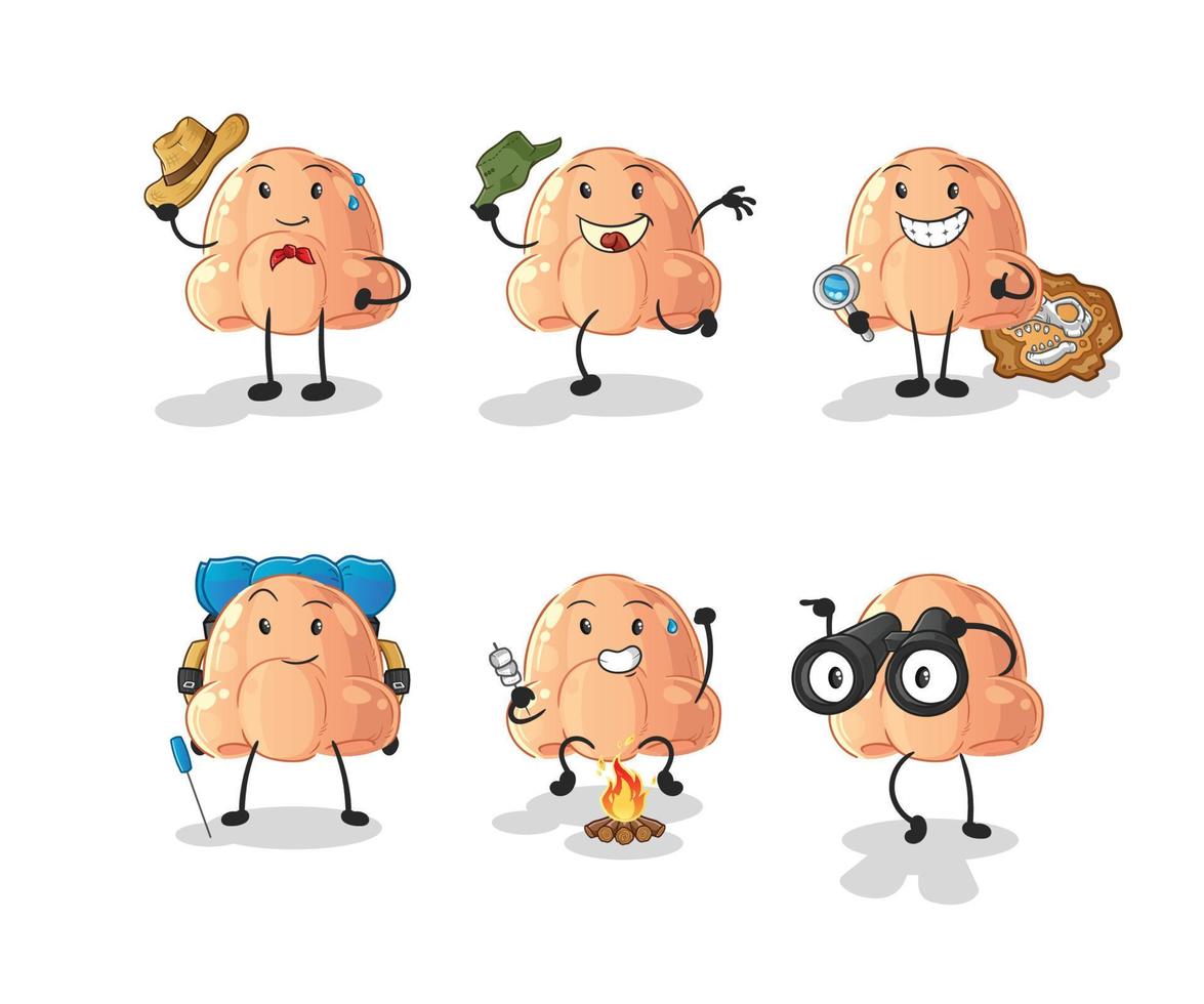 personaje de dibujos animados de nariz vector