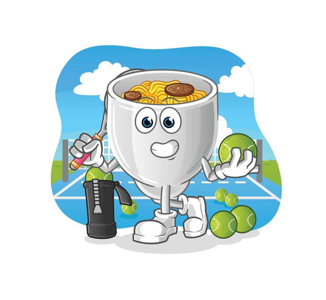 a bowl of noodle vector