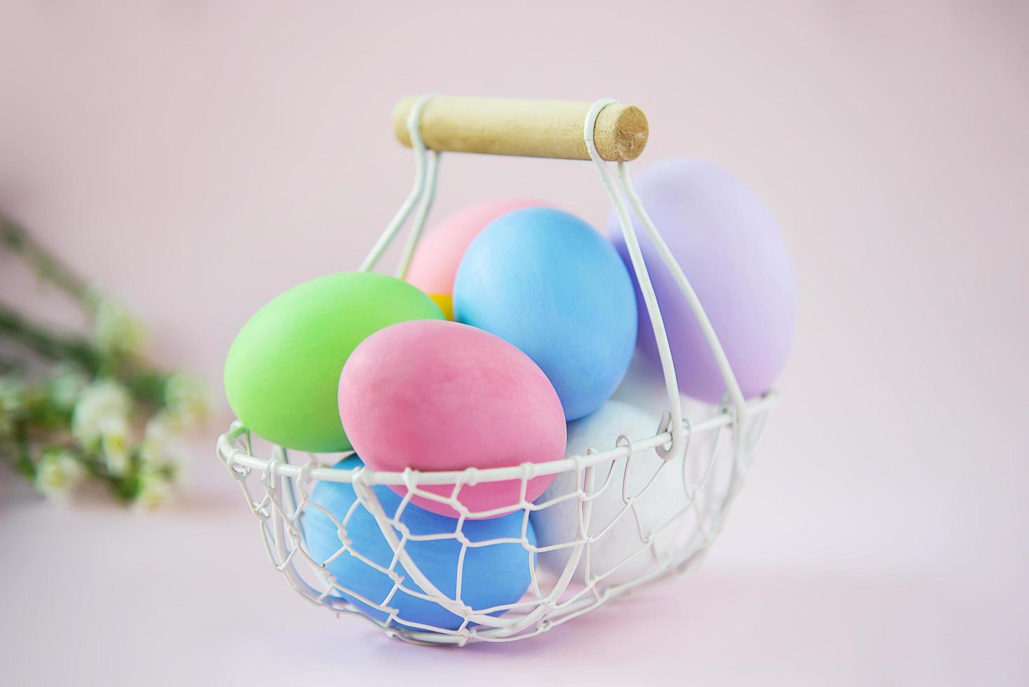 Sweet colorful Easter eggs background - national holiday celebration concepts photo