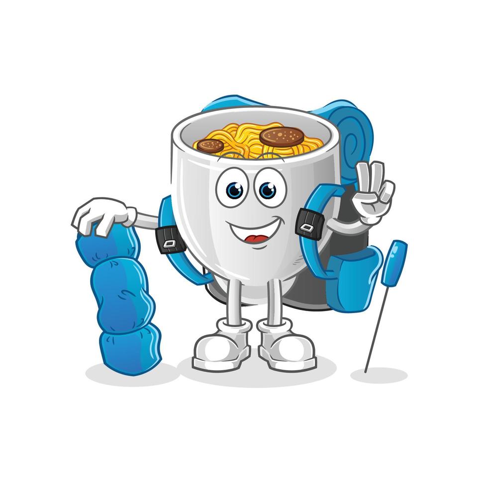 asian noodle cartoon vector