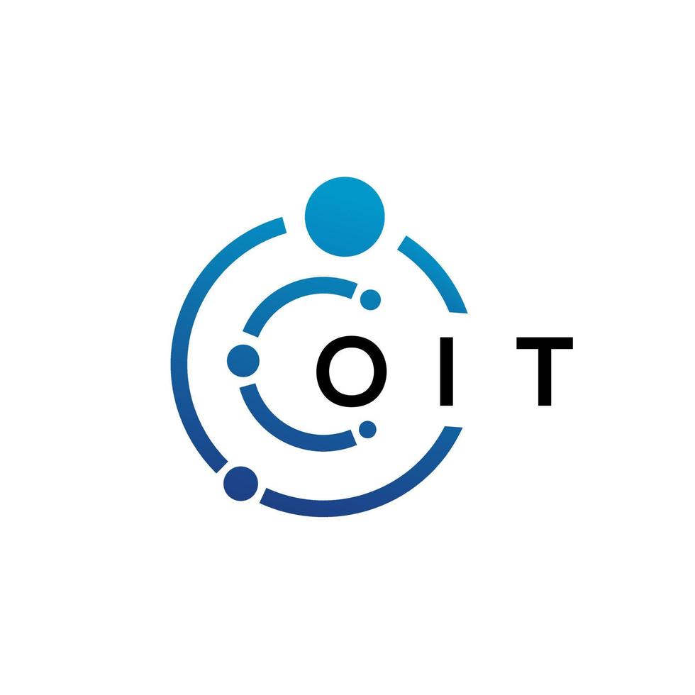 diseño de logotipo de tecnología de letra oit sobre fondo blanco. oit creative initials letter it concepto de logotipo. diseño de letra oit. vector