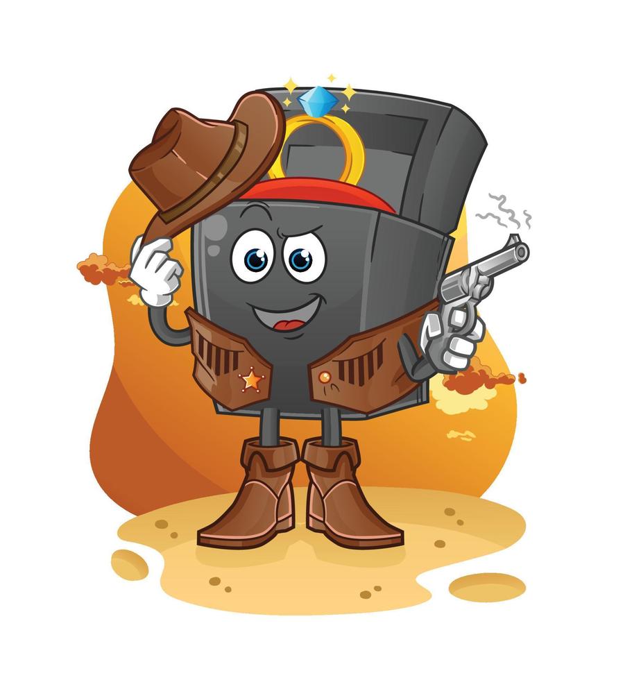 personaje de la caja del anillo de bodas vector