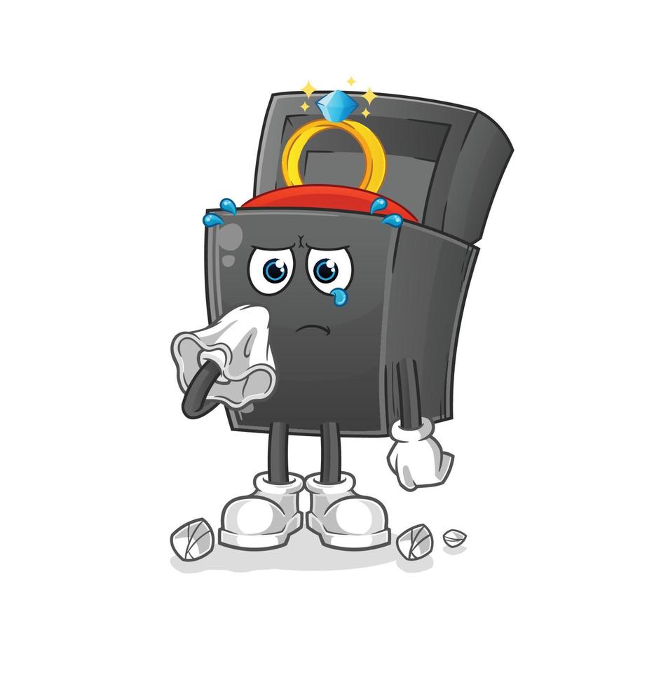 wedding ring box character vector
