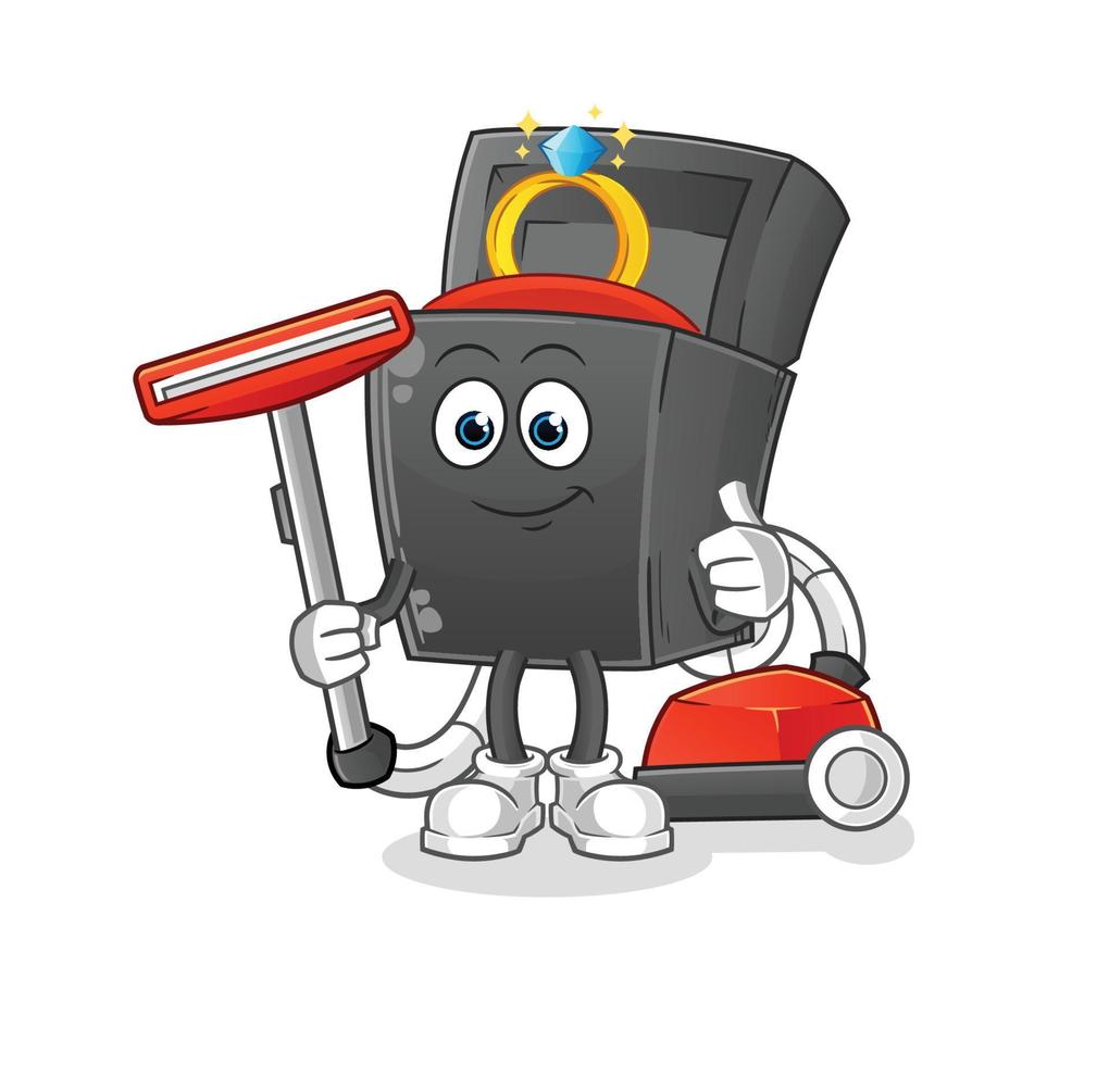 wedding ring box character vector