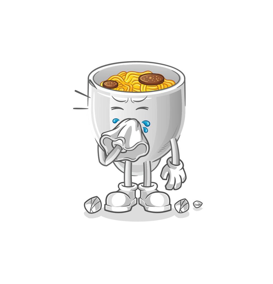 asian noodle cartoon vector