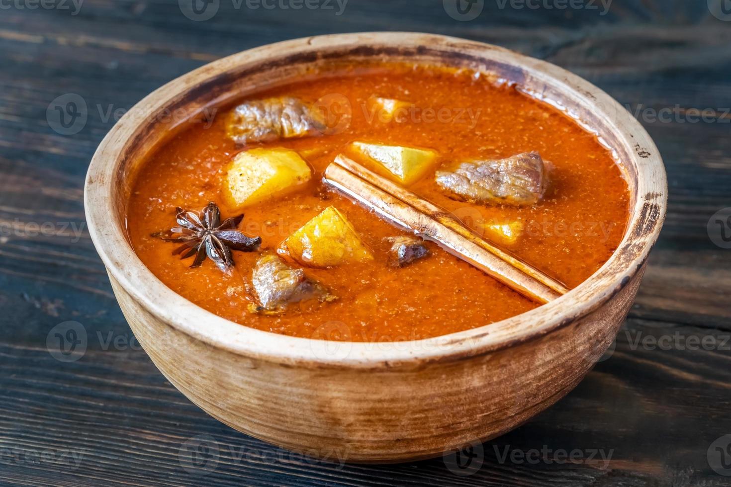 Bowl of Massaman curry photo