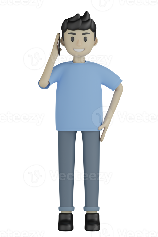 3d Isolated Man doing Activity png