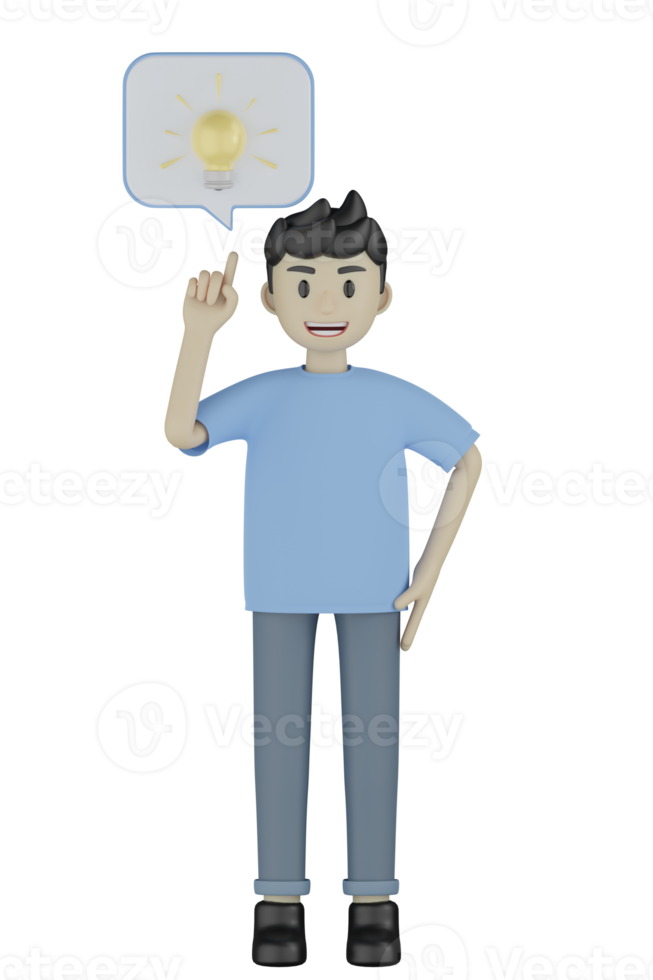 3d Isolated Man doing Activity png