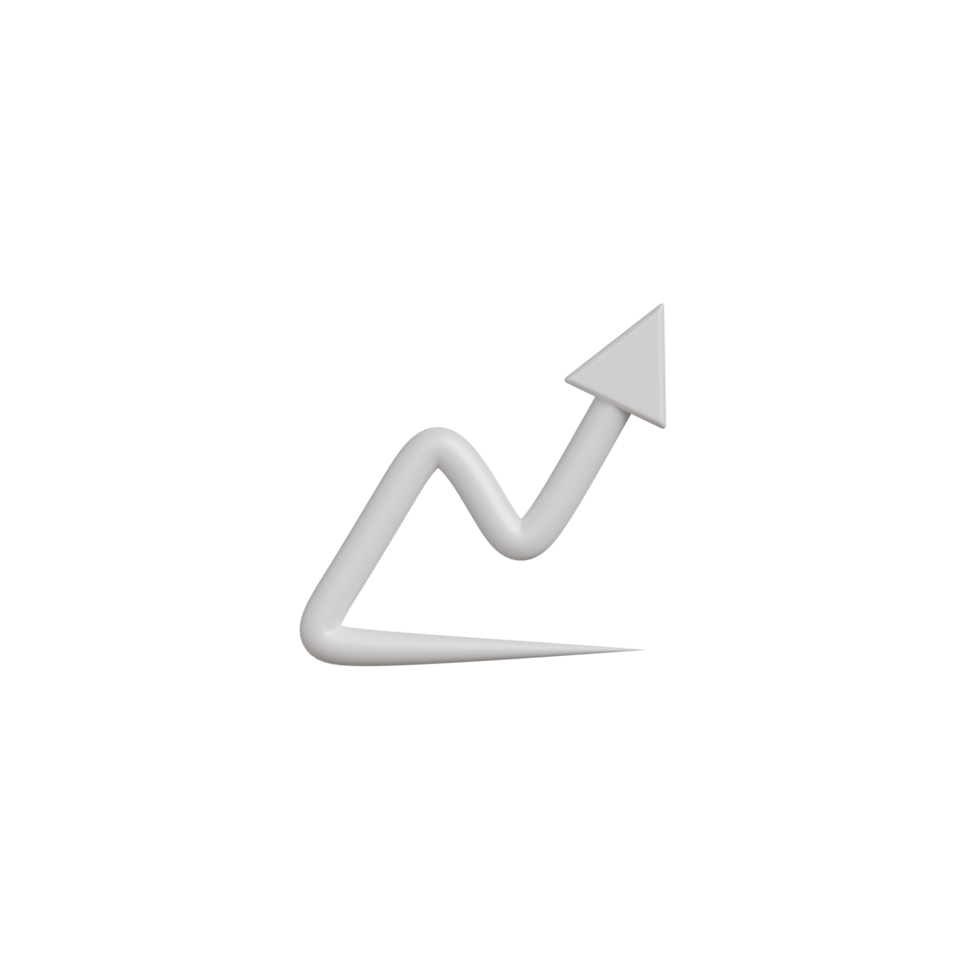 3d Isolated White Arrow png