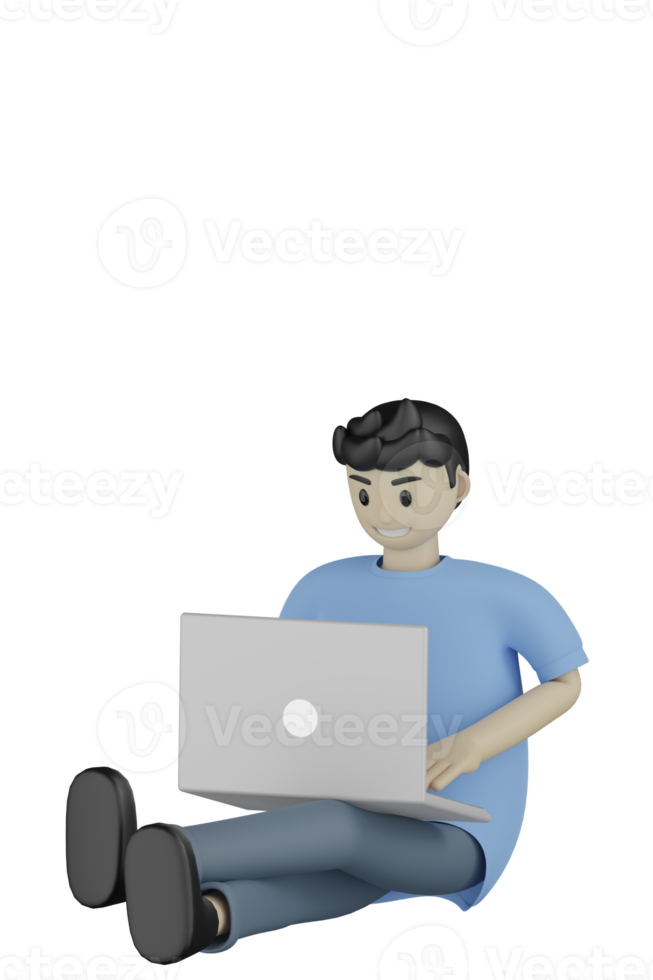 3D-geïsoleerde man die activiteit doet png