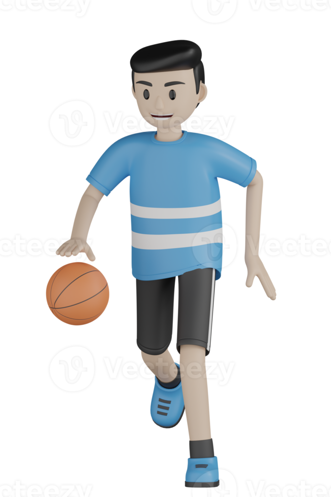 3d Isolated Man doing Sport Activity png