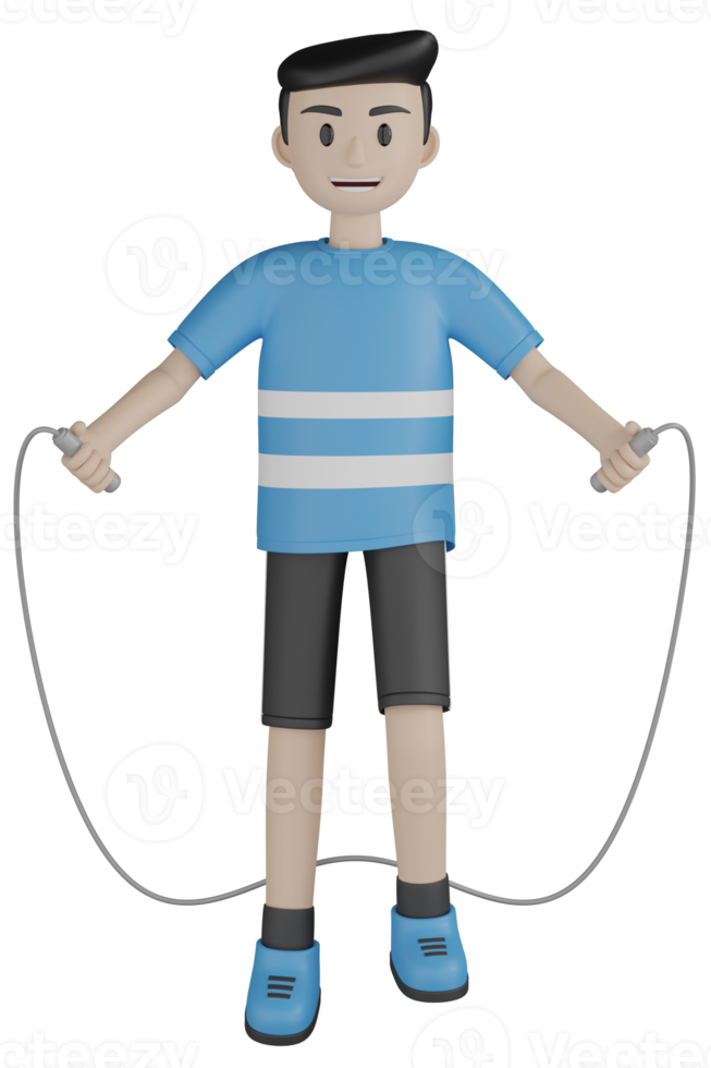 3D-geïsoleerde man die sportactiviteiten doet png