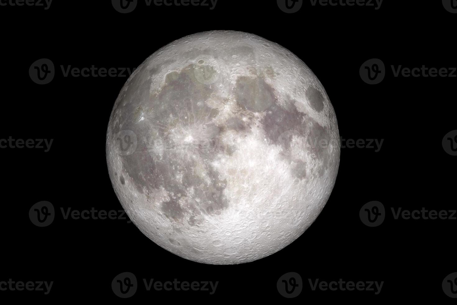 full moon on a colored background with clippinp path photo