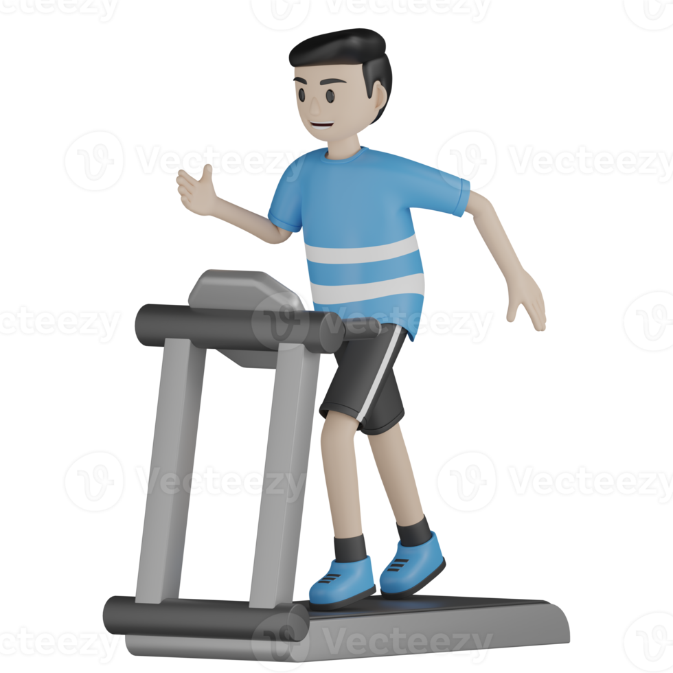 3d Isolated Man doing sports activity png