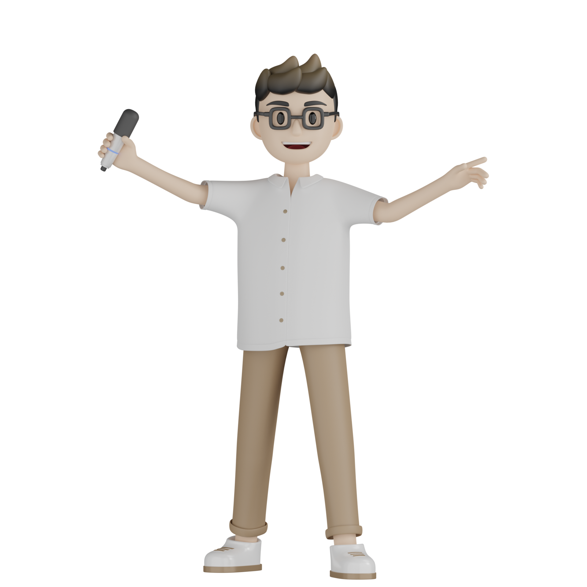 3d Isolated Man Is Singing 10111656 PNG 3d-isolated-man-is-singing-10111656-png